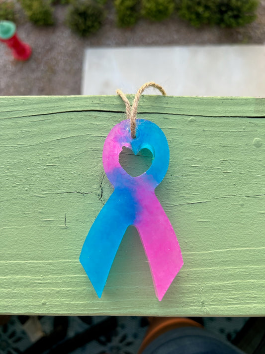 Blue and Pink Ribbon