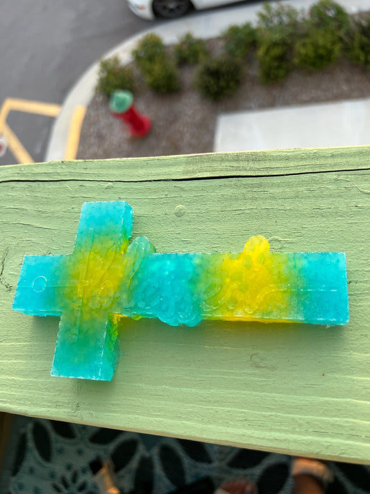 Blue and Yellow Blessed Cross