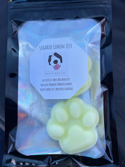 Sugared Lemon Zest Paw Print Wax Melts