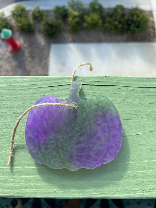 Green and purple pumpkin