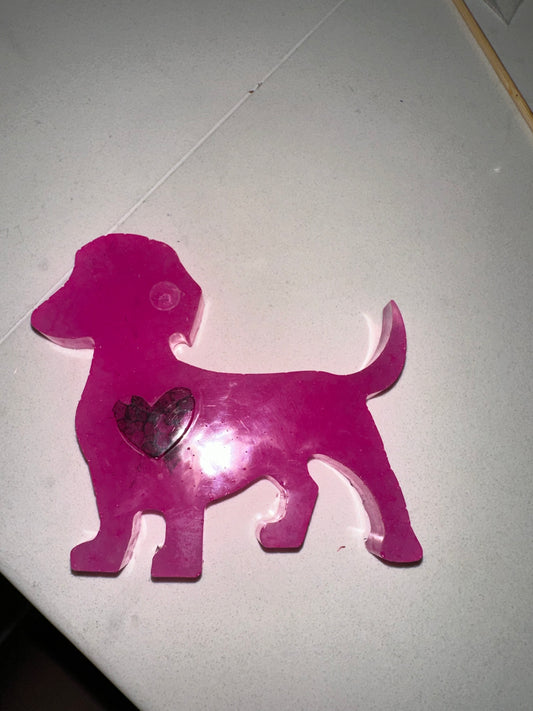 Pink dachshund